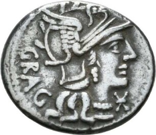 Denar des L. Antestius Gragulus mit Darstellung des Jupiter in einer Quadriga