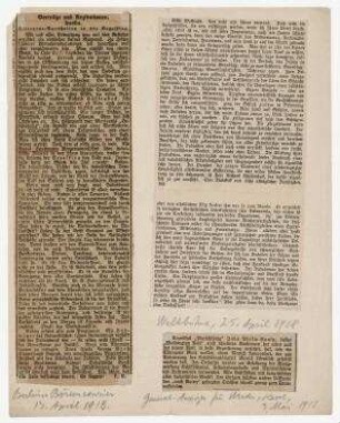 Tue recht und scheue niemand. In: Weltbühne, 25.4.1918