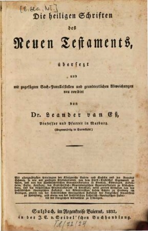 Die heiligen Schriften des Neuen Testaments