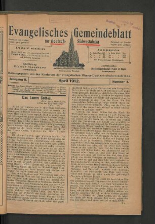 Jahrgang II. April 1912. Nummer 4.