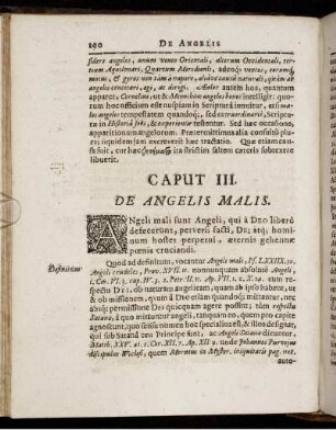 Caput III. De Angelis Malis.