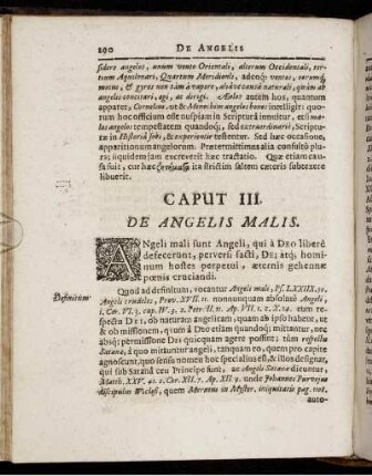 Caput III. De Angelis Malis.