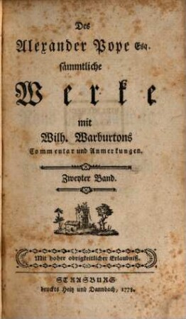 Des Alexander Pope Esq. sämmtliche Werke, 2