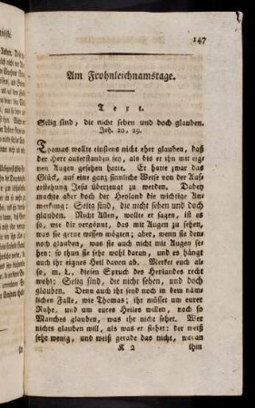 147-155, 17. Am Frohnleichnamstage