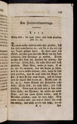 147-155, 17. Am Frohnleichnamstage
