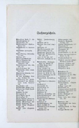 Sachverzeichnis