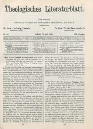 241-242 [Rezension] Unger, Eckhard, Babylon