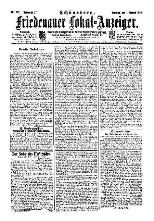 27.1920: Schöneberg-Friedenauer Lokalanzeiger : unparteiliche Zeitung für den XI. Berliner Bezirk Schöneberg-Friedenau