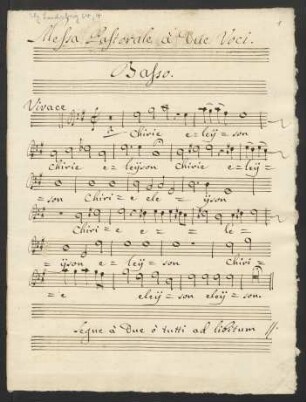 Zusätzliche Bassstimme (Messe 1)