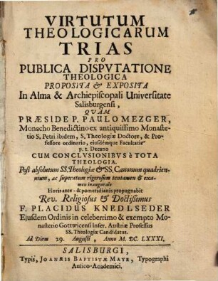 Virtutum theologicarum trias