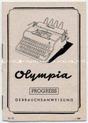 Olympia Progress Gebrauchsanweisung