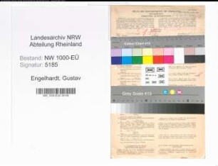 Entnazifizierung Gustav Engelhardt, geb. 30.09.1892 (Verw.Beamter)