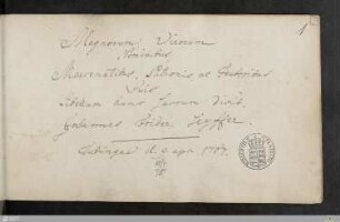 Stammbuch Johann Friedrich Seyffer - Cod.hist.oct.87b
