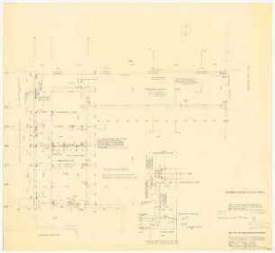 Technische Universität Berlin Elektrotechnische Institute, 2. Bauabschnitt: Verbindungsbau I. Obergeschoss (Lichtpause von Inv. Nr. 37494)