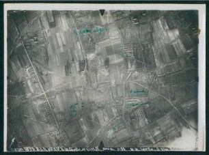 Foto des Geländes östlich von Klijte südwestlich von Ypern (Luftbild)
