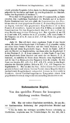 Siebenzehntes Kapitel. Von den speciellen Formen der homogenen Gleichung zweiten Grades.