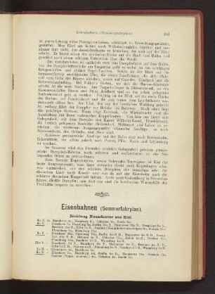 Eisenbahnen (Sommerfahrplan)