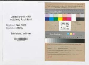 Entnazifizierung Wilhelm Schriefers, geb. 18.04.1903 (Postschaffner)