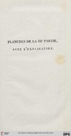 Planches de la IIIe partie, avec l'explication