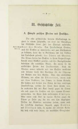 II. Geschichtliche Zeit