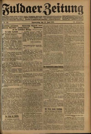 Ausgabe vom Donnerstag, den 10. Juni 1915.