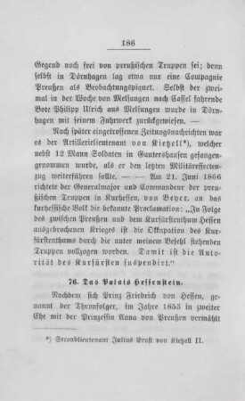 76. Das Palais Hessenstein.