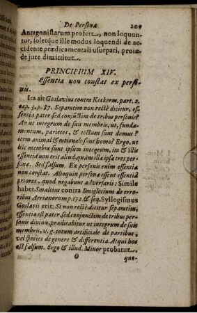 Principium XIV. Essentia non constat ex personis.