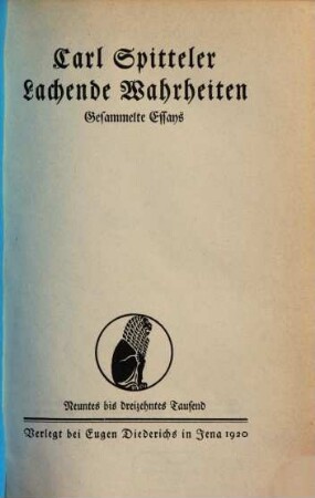 Lachende Wahrheiten : gesammelte Essays
