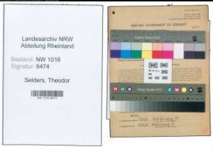 Entnazifizierung Theodor Selders , geb. 20.01.1888 (Mechaniker)