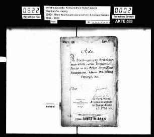 Verpflichtung des Johann Otto Heinrich von Schlegel zum Kreishauptmann