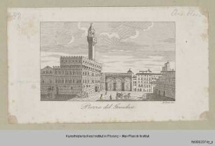 Veduten von Florenz : Vedute der Piazza della Signoria in Florenz
