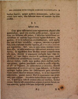 Historia iurisdictionis ecclesiasticae ex legibus utriusque codicis illustrata : Dissertatio prima