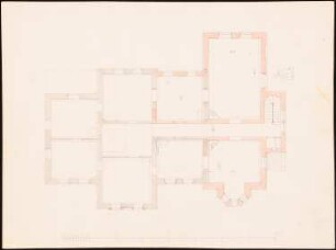 Herrenhaus Schönborn Umbau: Grundriss 1.Obergeschoss, Maßstabsleiste