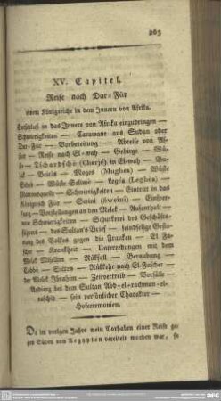 XV. Reise nach Dar-Fûr