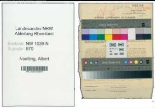 Entnazifizierung Albert Noelting , geb. 24.11.1902 ()