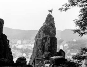 Aussicht Hirschsprung : Karlsbad (Karlovy Vary/Tschechische Republik). Aussicht Hirschsprung. Blick auf die Stadt