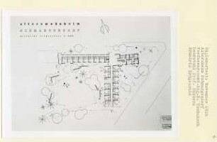 Altersheim, Berlin-Schmargendorf (Diplomarbeit bei Kurt Dübbers): Grundriss Erdgeschoss 1:200