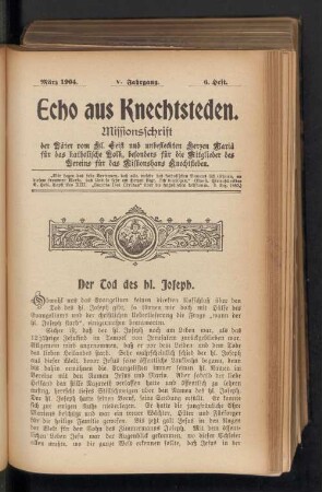 März 1904. 6. Heft