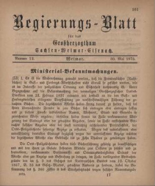 Nr. 12 : 30. Mai 1873