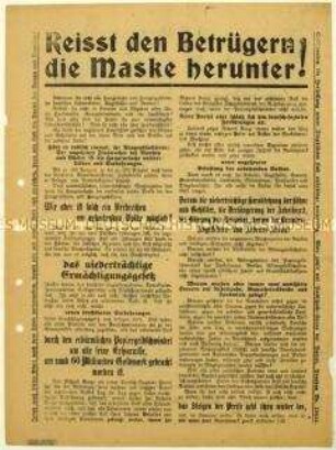 Aufruf der Deutschsozialen Partei zur Reichstagswahl am 4. Mai 1924