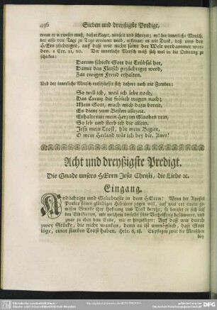 Acht und dreyßigste Predigt
