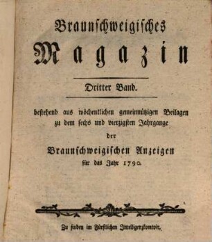Braunschweigisches Magazin. 3. 1790
