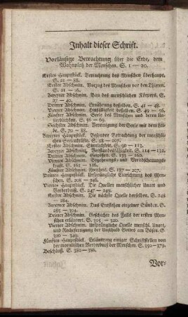 Inhalt dieser Schrift.