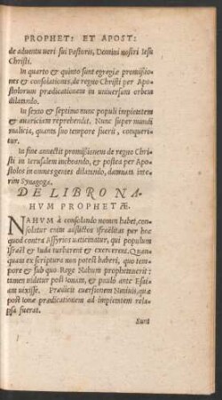 De Libro Nahum Prophetae.