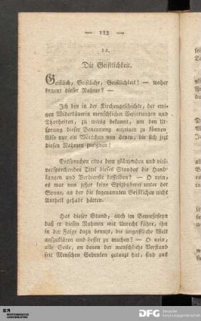12. - 15. Die Geistlichkeit.