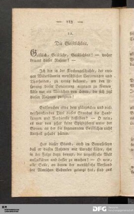 12. - 15. Die Geistlichkeit.