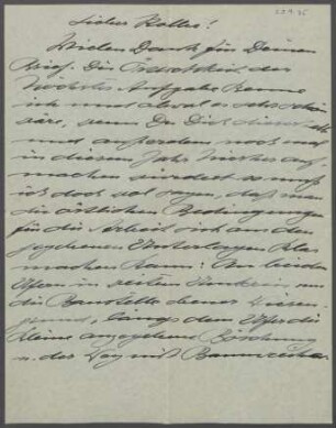 Brief von Richard Scheibe an Georg Kolbe