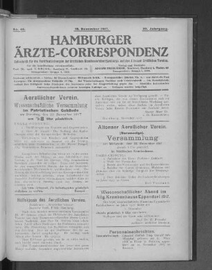 Altonaer Aerztlicher Verein.