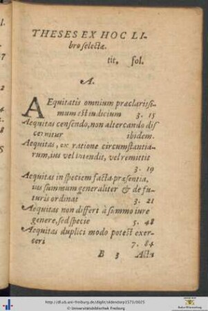 Theses Ex Hoc Libro Selectæ