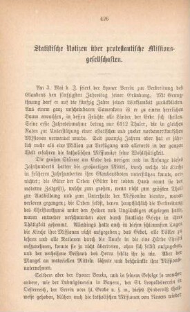 426-442 Statistische Notizen über protestantische Missionsgesellschaften
